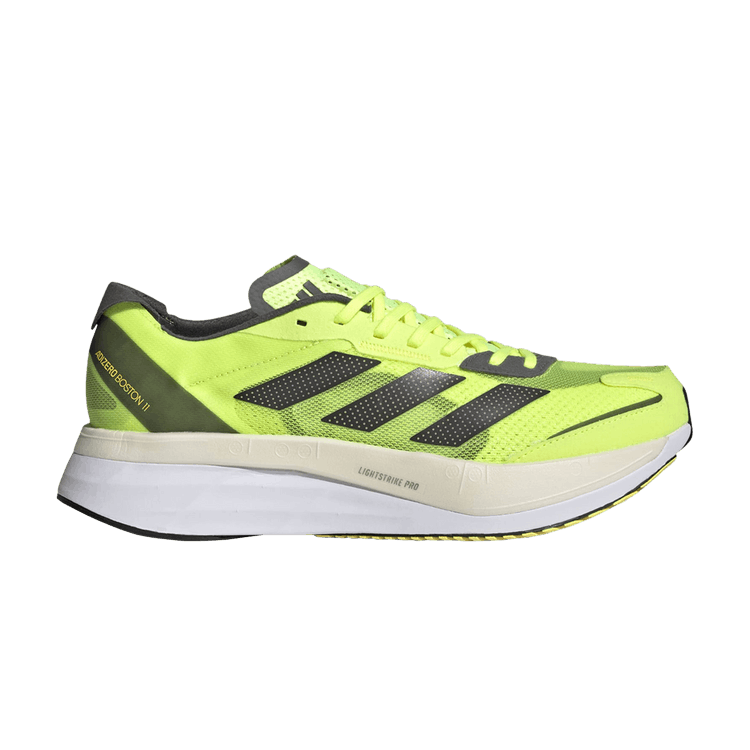 Adidas Adizero Boston 11 'Solar Yellow Night Metallic' — Solar Yellow/Night Metallic/Beam Yellow