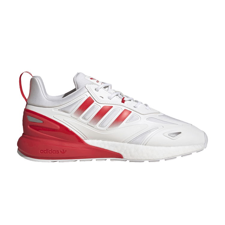 Adidas ZX 2K Boost 2.0 'White Vivid Red' — Cloud White/Silver Metallic/Vivid Red