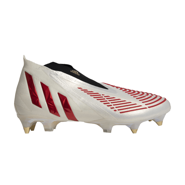 Adidas Predator Edge+ SG 'Showdown Pack' — Off White/Vivid Red/Gold Metallic