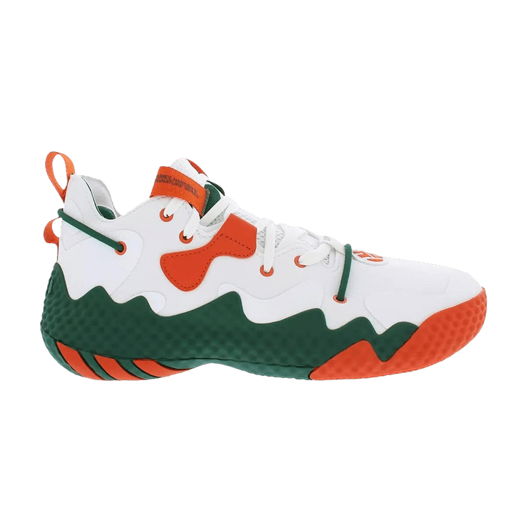 Adidas Harden Vol. 6 'Miami Hurricanes' PE — Footwear White/College Orange/Dark Green