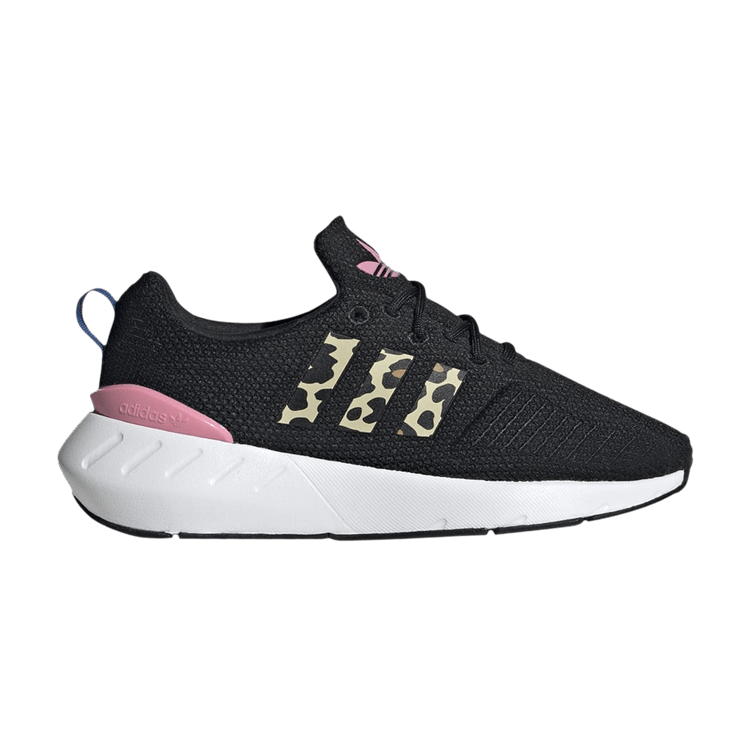Adidas Swift Run 22 J 'Black Pink Bliss Leopard' — Core Black/Pink Bliss/Blue