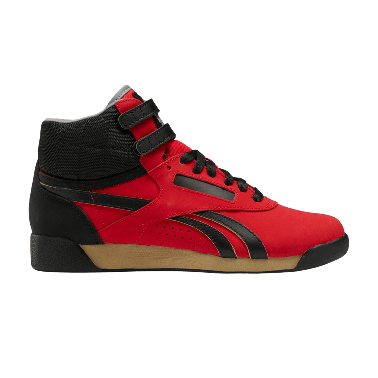 The Money Heist x Reebok Freestyle High 'Tokyo' — Vector Red/Core Black/Utility Beige
