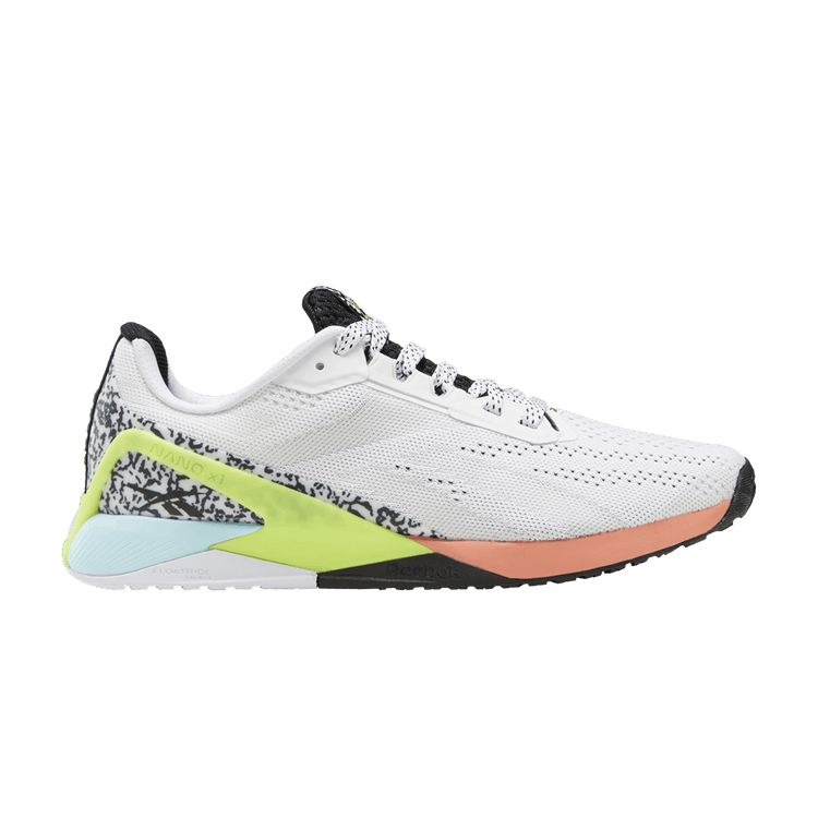 Reebok goodr x Wmns Nano X1 'Notebook Accents' — Footwear White/Core Black/Twisted Coral