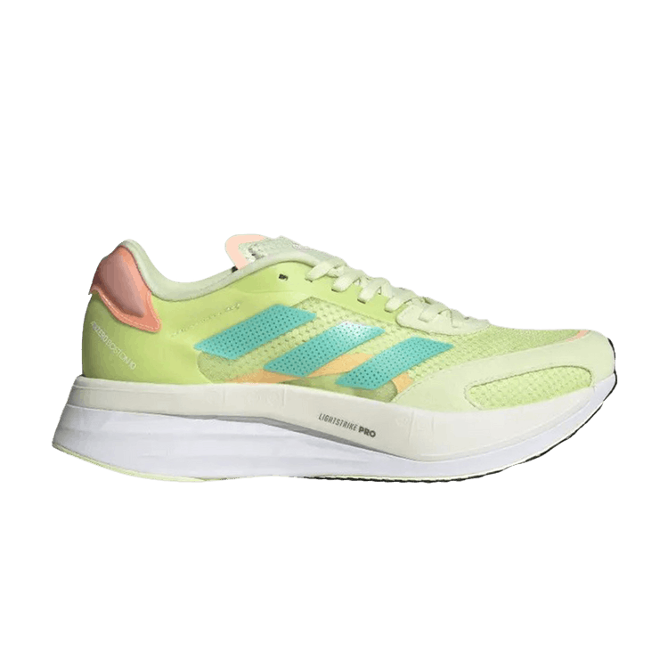 Adidas Wmns Adizero Boston 10 'Almost Lime Mint Rush' — Almost Lime/Mint Rush/Light Flash Orange