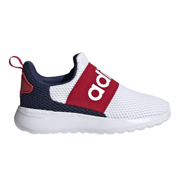 Adidas Lite Racer Adapt 4.0 J 'White Dark Blue Scarlet' — Cloud White/Dark Blue/Scarlet