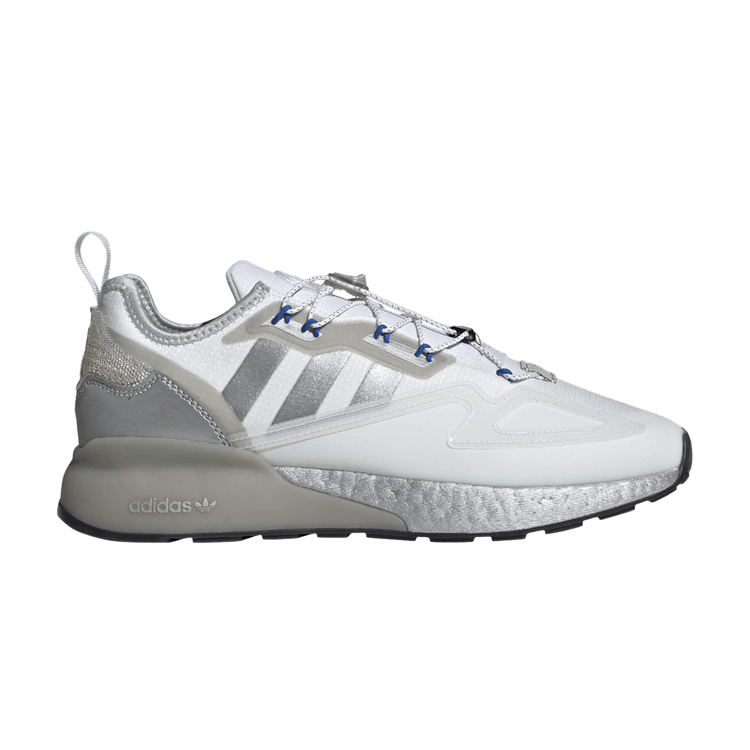 Adidas ZX 2K Boost 'Safety First' — Cloud White/Silver Metallic/Core Black