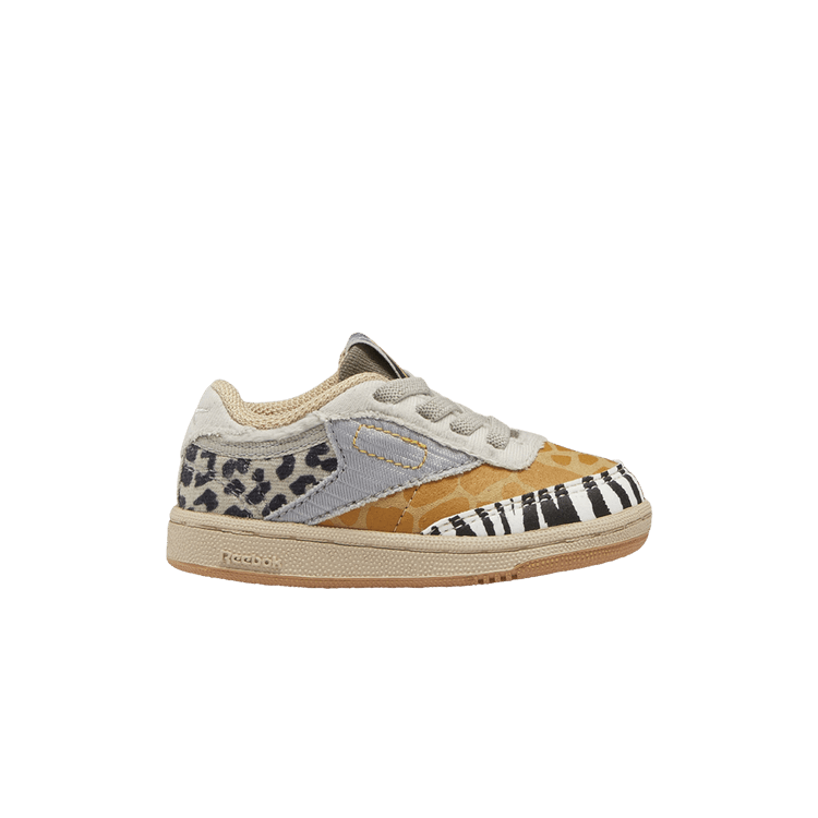 National Geographic x Reebok Club C Toddler 'Animal Print' — Oatmeal/Sand Stone/Soft Camel