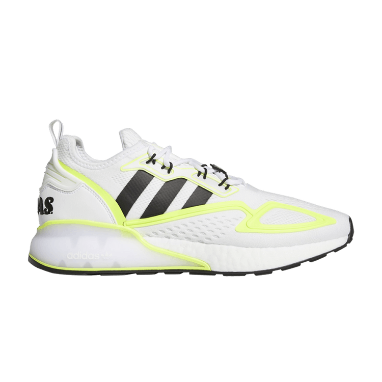 Adidas ZX 2K Boost 'White Solar Yellow' — Cloud White/Solar Yellow/Core Black