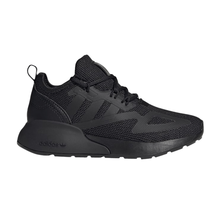 Adidas ZX 2K J 'Triple Black' — Core Black/Core Black/Shock Pink