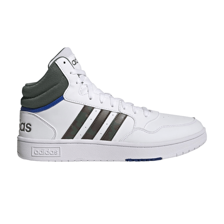 Adidas Hoops 3.0 Mid 'White Green Oxide Camo' — Cloud White/Green Oxide/Royal Blue