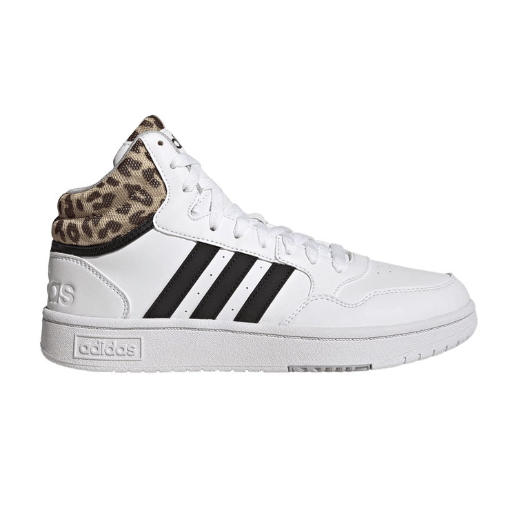 Adidas Wmns Hoops 3.0 Mid Classic 'Leopard' — Cloud White/Core Black/Grey Two