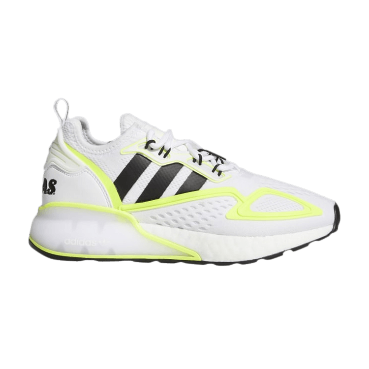 Adidas ZX 2K Boost J 'White Solar Yellow' — Cloud White/Solar Yellow/Core Black