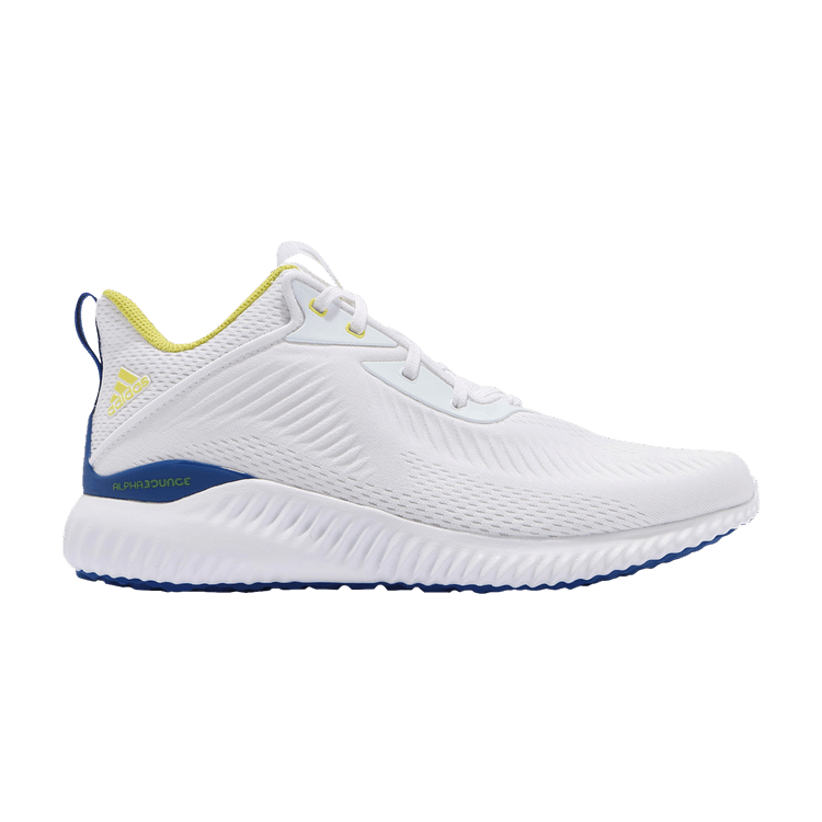 Adidas Alphabounce EK 'White Royal Yellow' — Cloud White/Royal Blue/Shock Yellow