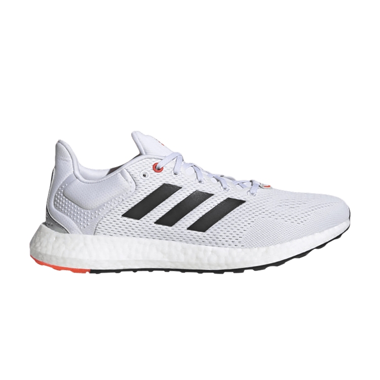 Adidas PureBoost 21 'White Solar Red' — Cloud White/Core Black/Solar Red