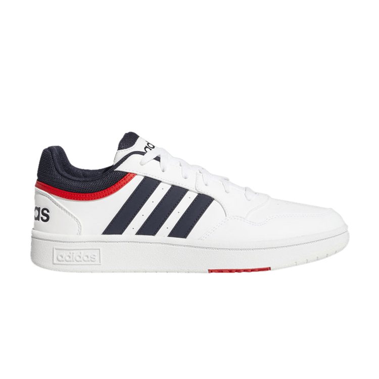 adidas Hoops 3.0 Low 'White Vivid Red' — Cloud White/Legend Ink/Vivid Red