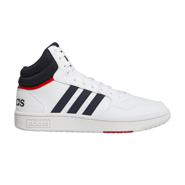 Adidas Hoops 3.0 Mid 'White Vivid Red' — Cloud White/Legend Ink/Vivid Red