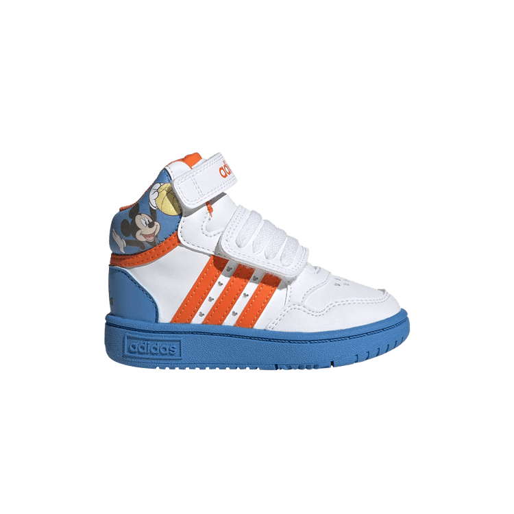 Disney x adidas Hoops 3.0 Mid I 'Mickey Mouse' — Cloud White/Impact Orange/Pulse Blue