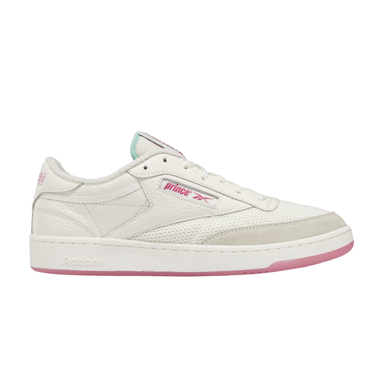 Prince x Reebok Club C 85 'Chalk Rose Rage' — Chalk/Rose Rage/Semi Pixel Mint