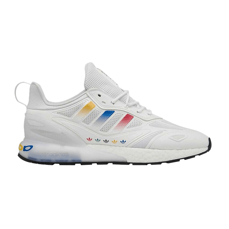 Adidas ZX 2K Boost 2.0 'White Multi' — Footwear White/Core Black/Scarlet