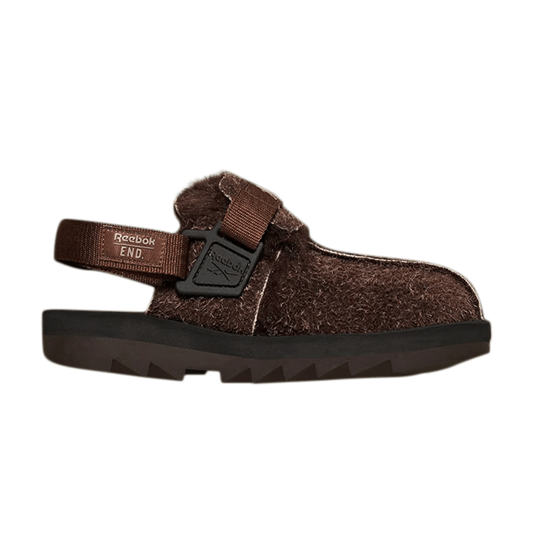 END. x Reebok Beatnik Sandal 'Reported Sightings - Big Foot' — Dark Brown/Black/Brush