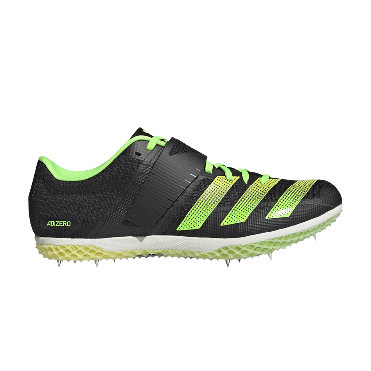 Adidas Adizero High Jump 'Black Solar Green' — Core Black/Beam Yellow/Solar Green