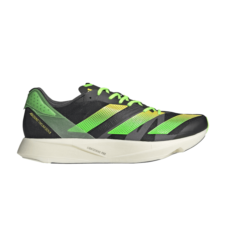 Adidas Adizero Takumi Sen 8 'Black Solar Green' — Core Black/Beam Yellow/Solar Green