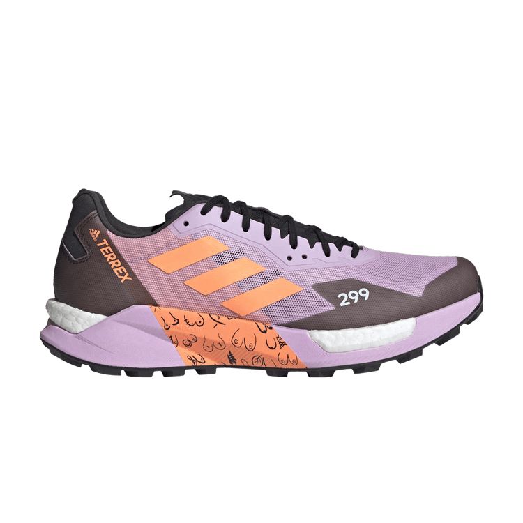 Adidas Terrex Agravic Ultra Trail 'Breast Cancer Awareness' — Bliss Lilac/Beam Orange/Pulse Magenta