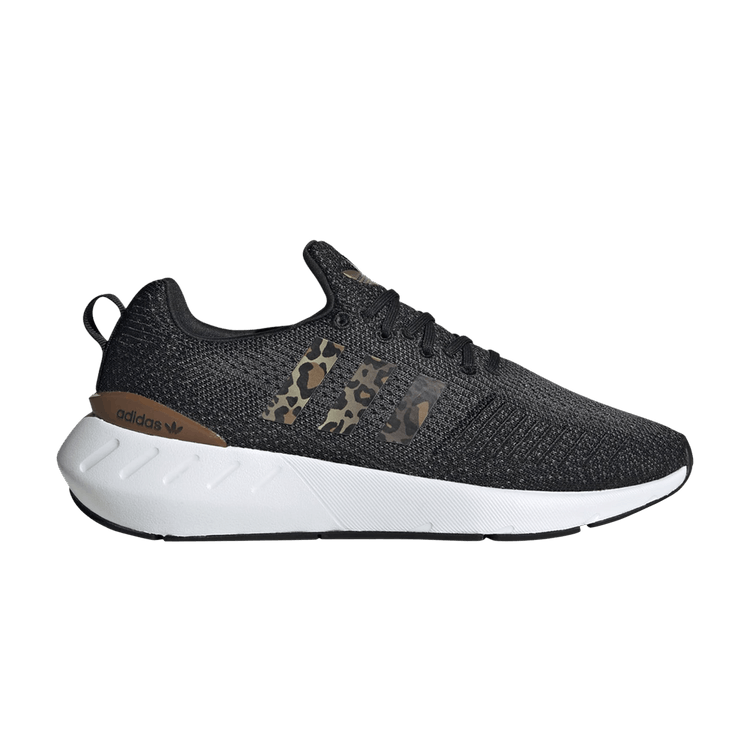 Adidas Wmns Swift Run 22 'Leopard' — Core Black/Core Black/Wild Brown