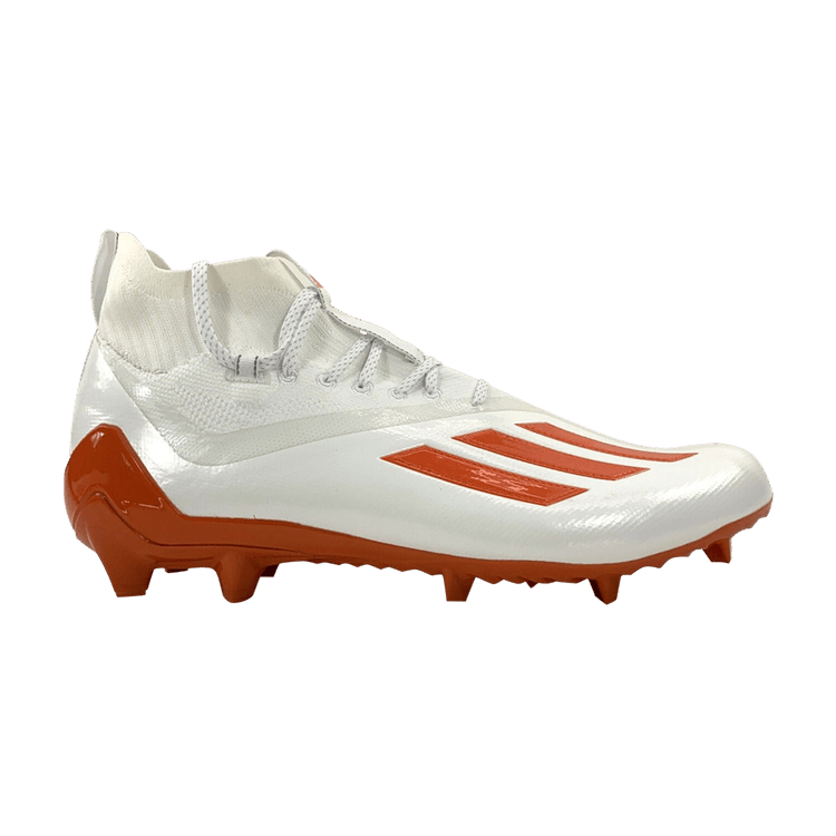 Adidas Adizero Primeknit Cleats 'White Orange' — White Orange