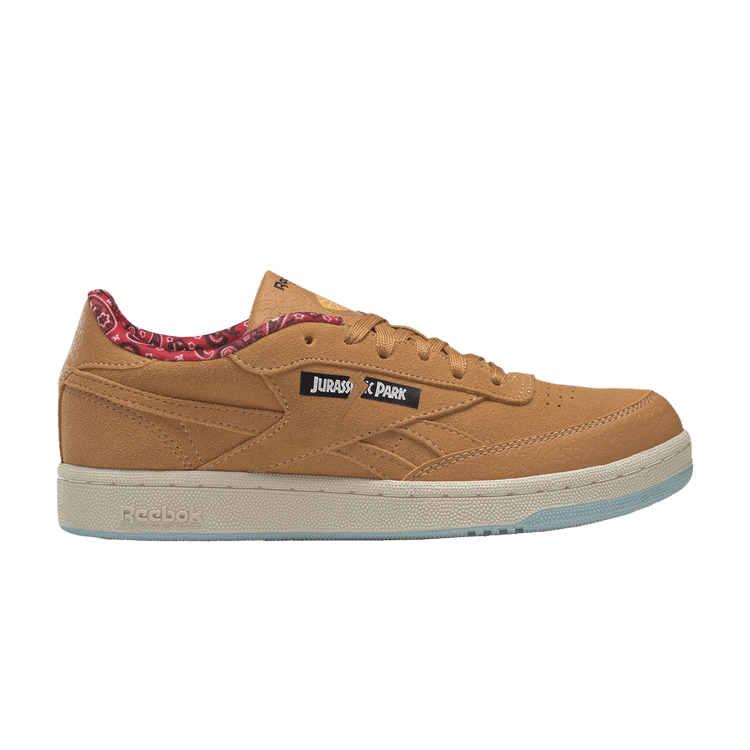 Jurassic Park x Reebok Club C 85 J 'Dr. Alan Grant' — Rich Ochre/Diffused Blue/Stadium Red