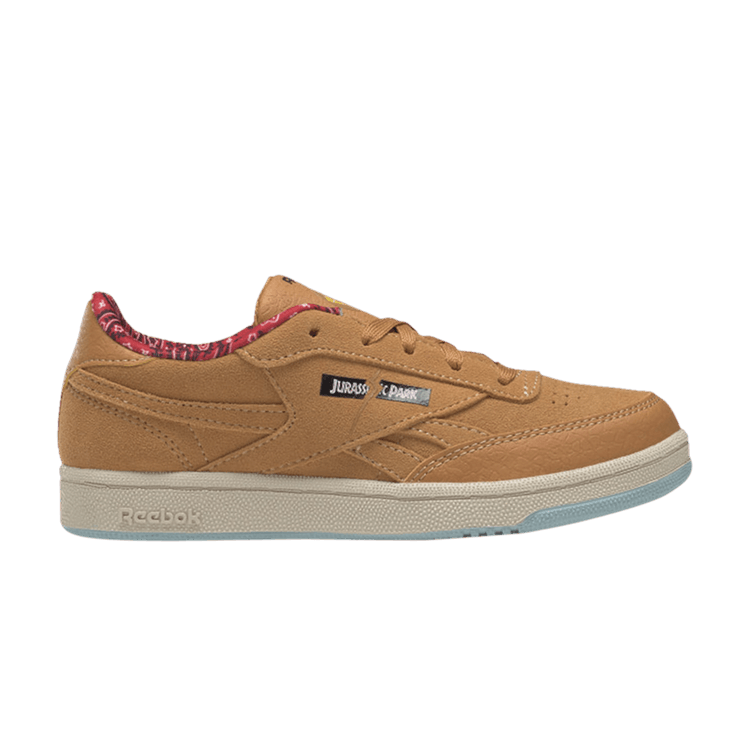 Jurassic Park x Reebok Club C 85 J 'Dr. Alan Grant' — Rich Ochre/Diffused Blue/Stadium Red