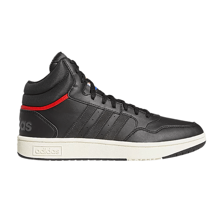 adidas Hoops 3.0 Mid 'Black Vivid Red' — Core Black/Carbon/Chalk White