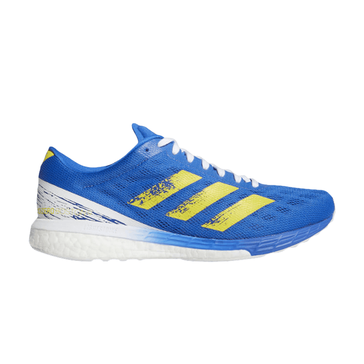 Adidas Wmns Adizero Boston 9 'Blue Yellow' — Blue/Yellow/Cloud White