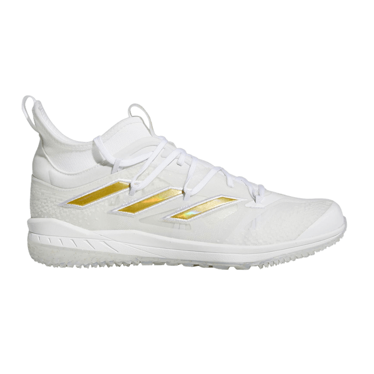 Adidas Adizero Afterburner NWV TF 'White Gold Metallic' — Cloud White/Gold Metallic/Cloud White