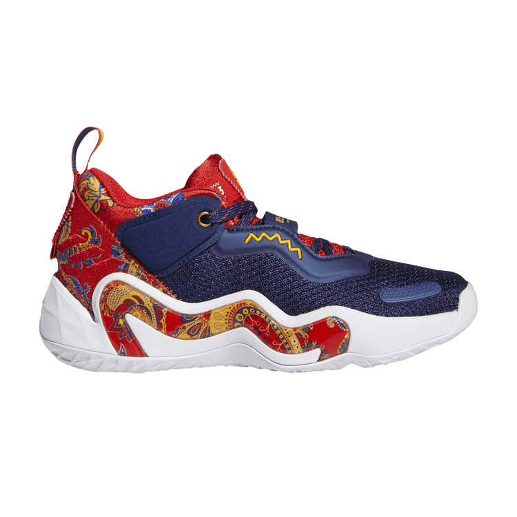 Bel-Air Athletics x adidas D.O.N. Issue #3 Big Kid 'The Blazer' — Dark Blue/Red/Team Collegiate Gold