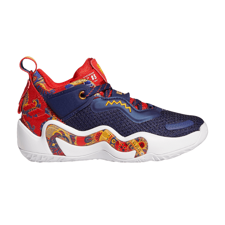 Bel-Air Athletics x adidas D.O.N. Issue #3 Little Kid 'The Blazer' — Dark Blue/Red/Team Collegiate Gold