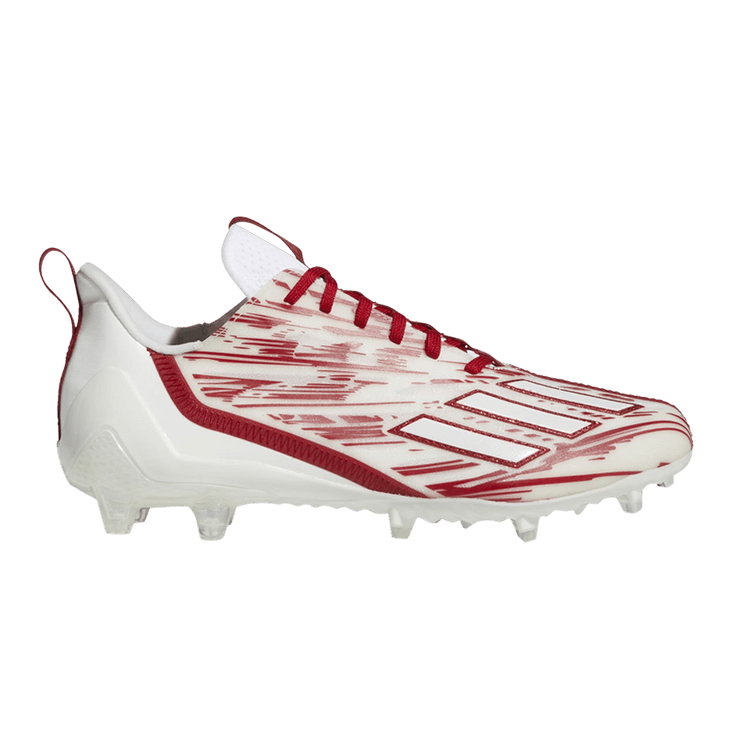 adidas Adizero Cleats 'White Team Power Red' — Cloud White/Team Power Red/Cloud White
