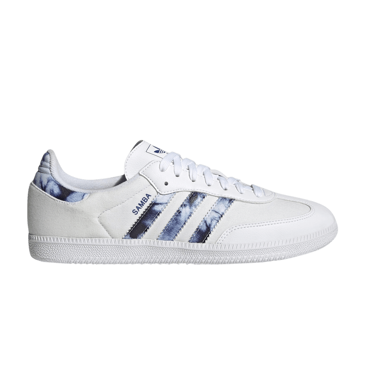 Adidas Samba 'Tie Dye - Black' — Cloud White/Royal Blue/Cloud White