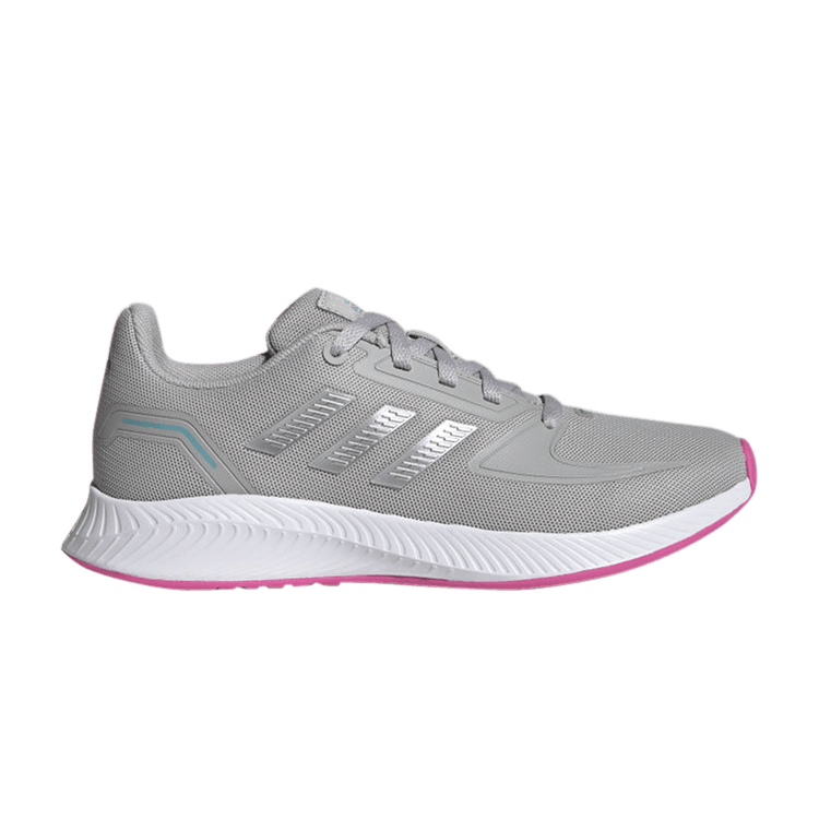 Adidas Runfalcon 2.0 J 'Grey Screaming Pink' — Grey Two/Silver Metallic/Screaming Pink