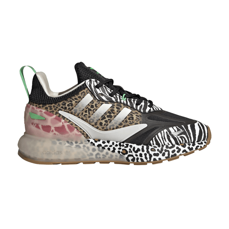 Adidas ZX 2K Boost 2.0 J 'Leopard' — Core Black/Mesa/Wonder White