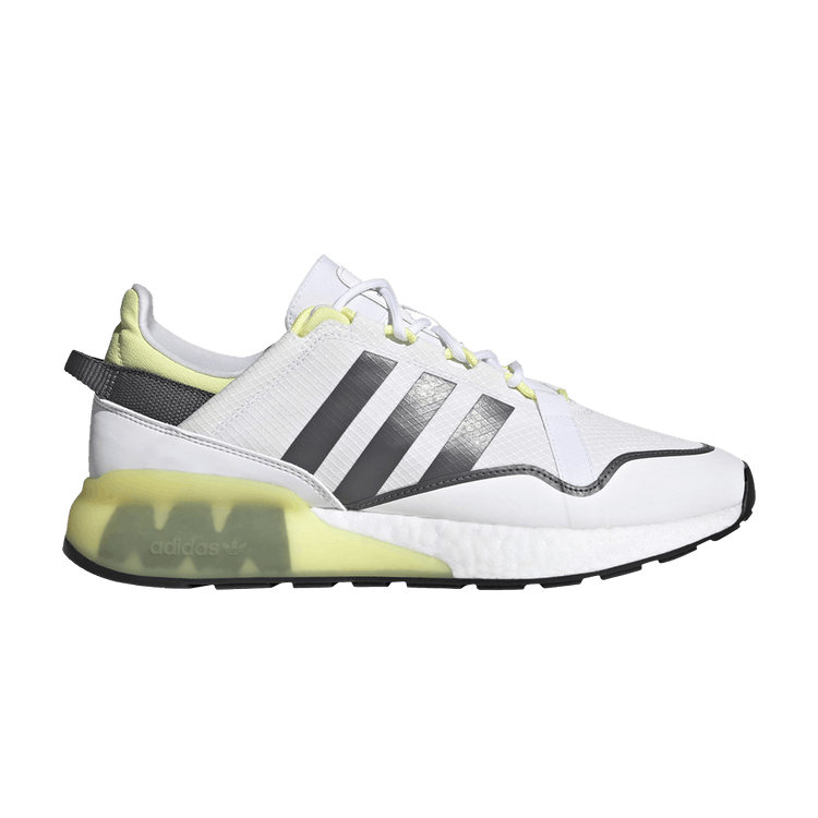 Adidas ZX 2K Boost Pure 'White Pulse Yellow' — Cloud White/Grey Five/Pulse Yellow