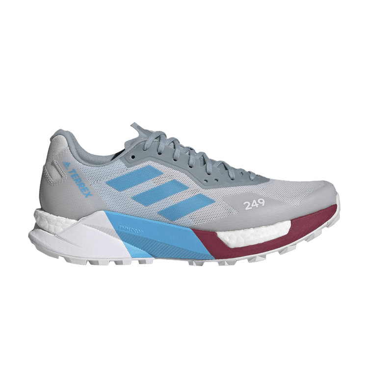 Adidas Wmns Terrex Agravic Ultra Trail 'Grey Sky Rush Burgundy' — Dash Grey/Sky Rush/Legacy Burgundy