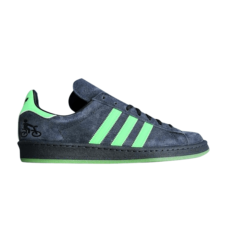 Private Sneakers x adidas Campus 80s 'The Biker' — Dark Grey/Beam Green/Core Black