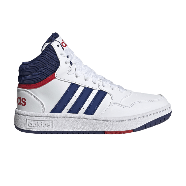 Adidas Hoops Mid J 'White Victory Blue' — Cloud White/Victory Blue/Better Scarlet