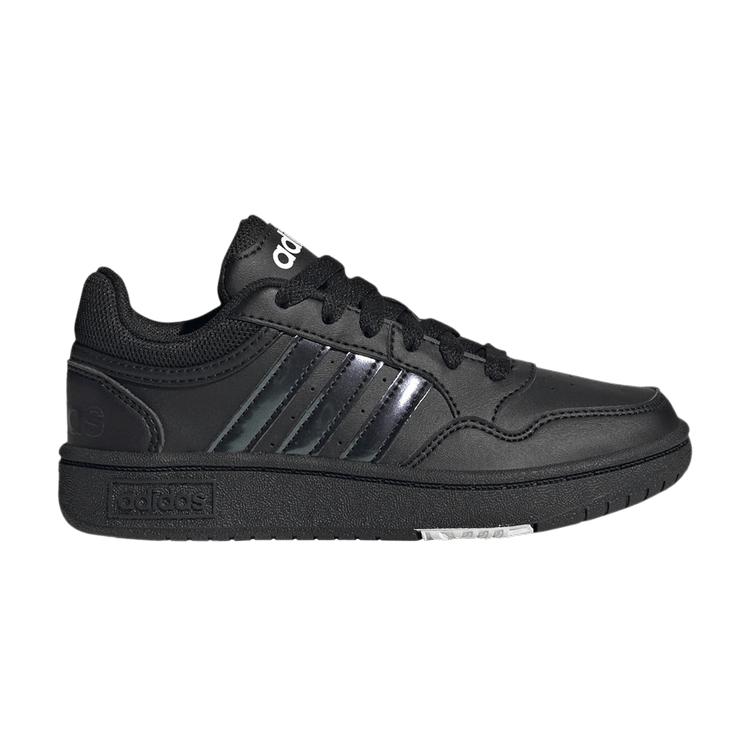 Adidas Hoops 3.0 K 'Black Iridescent' — Core Black/Core Black/Cloud White