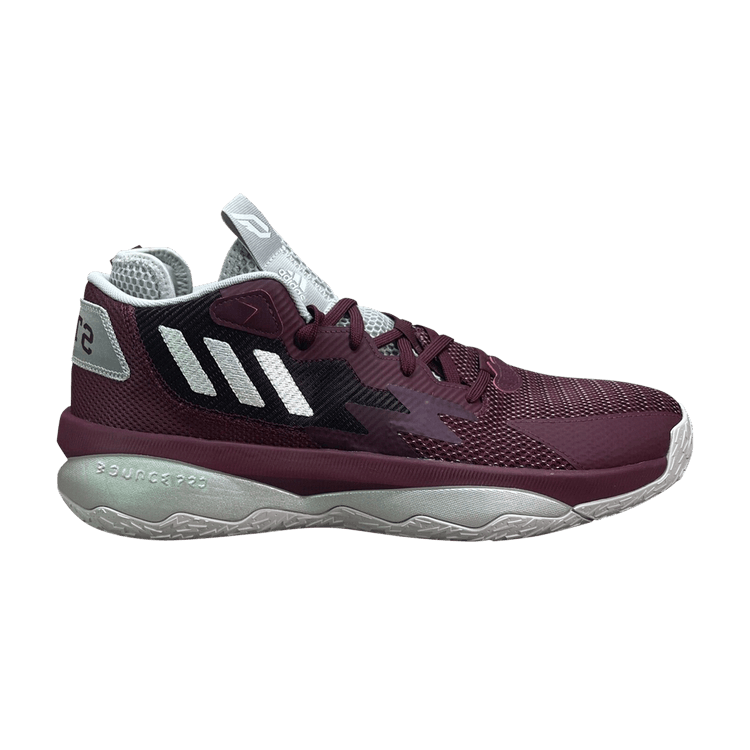 Adidas Dame 8 'Mississippi State Bulldogs' — Maroon/Footwear White/Core Black