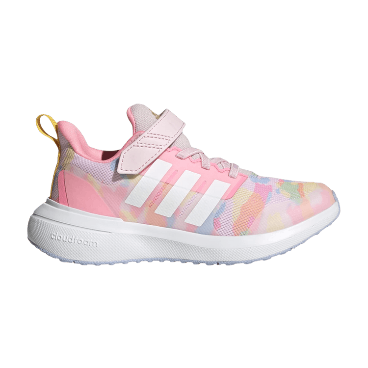Adidas FortaRun 2.0 Cloudfoam EL Little Kid 'Clear Pink Camo' — Clear Pink/Cloud White/Bold Gold