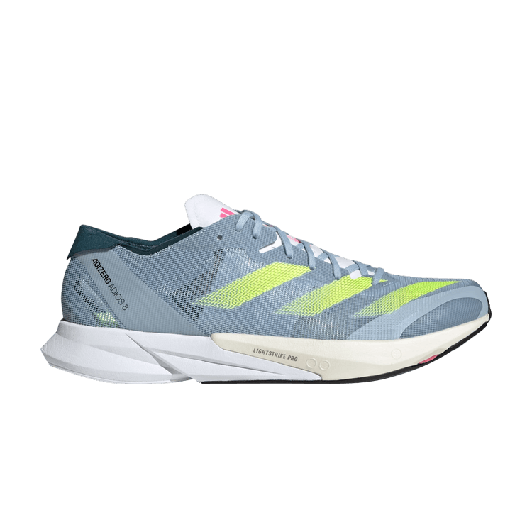 Adidas Adizero Adios 8 'Wonder Blue Lucid Lemon' — Wonder Blue/Lucid Lemon/Lucid Pink
