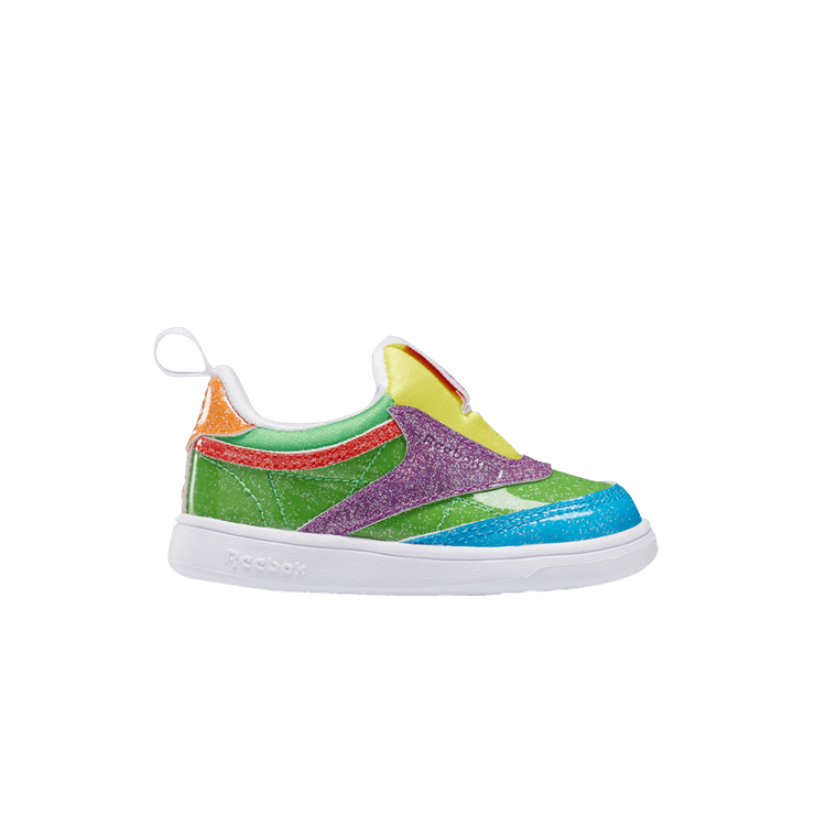 Hasbro x Reebok Club C Toddler 'Candy Land' — Super Green/Aubergine/White