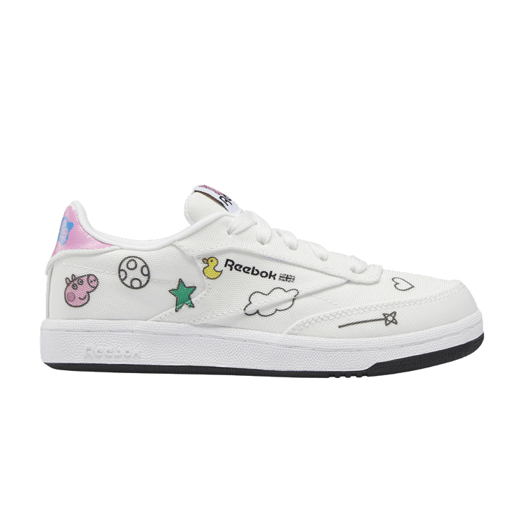 Peppa Pig x Reebok Club C Slip-On 4 J 'Play Dreamy' — Footwear White/Core Black/Footwear White